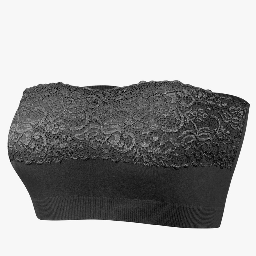 #168-NWOT (OS) Black Coobie BANDEAU BRA